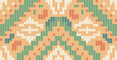 Oriental Ikat Blouse Patternfolk Embroidery, Aztec Geometric Ornament Print. Design for Carpet, Wallpaper, Clothing, Wrapping, Fabric