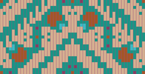 Geometric Ethnic Floral Arabic Patternfolk Embroidery, Aztec Geometric Ornament Print. Design for Carpet, Wallpaper, Clothing, Wrapping, Fabric