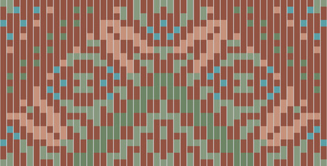 Textile Background Abstract Geometric Pattern Designfolk Embroidery, Aztec Geometric Ornament Print. Design for Carpet, Wallpaper, Clothing, Wrapping, Fabric