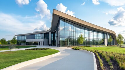 Obraz premium Modern Architectural Design of Office Building