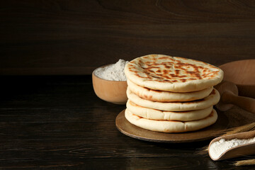 Concept of tasty food, Tasty Pita, cooking homemade food