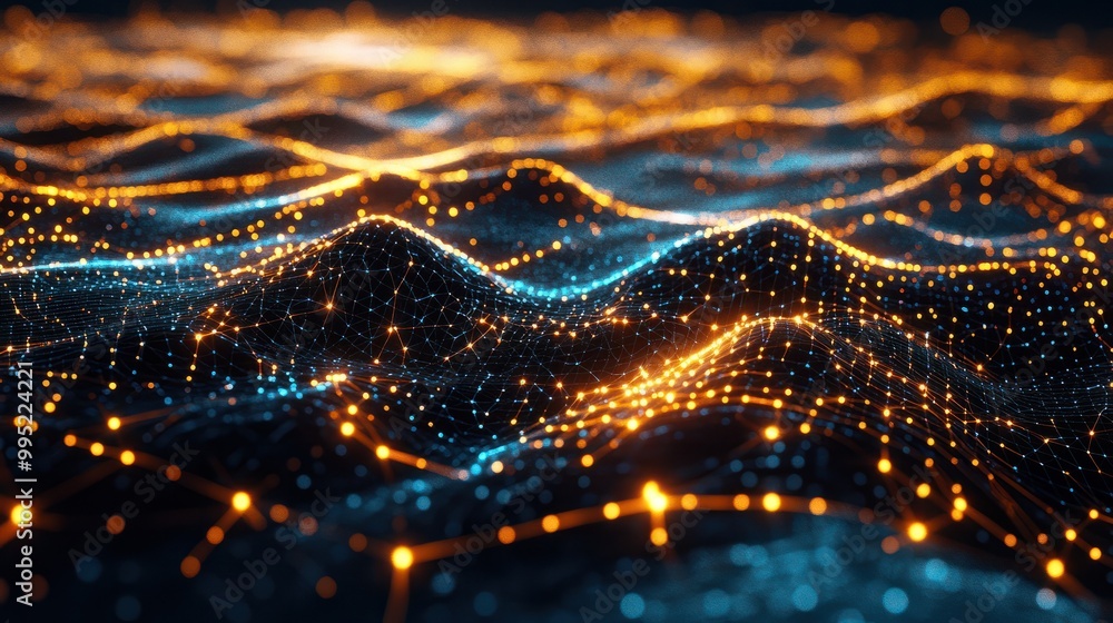Aufkleber abstract background with dynamic and interconnected lines representing sales growth and market expan