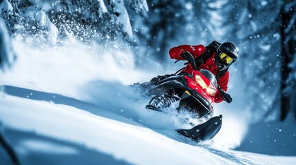 Thrilling Snowmobiling Adventure Through Sweden's Snowy Forest