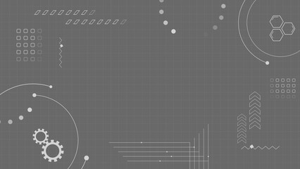 テクノロジー、IT、電子回路、医療などをイメージした抽象的なイラスト　色背景