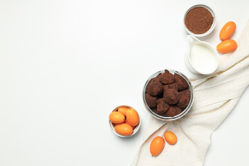 Chocolate truffles, concept of delicious sweet food