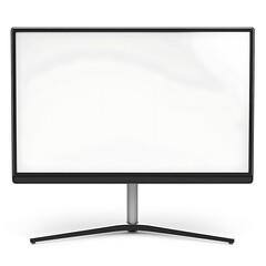 Naklejka premium Monitor isolated on white background. 3D rendering.