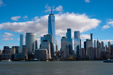 Fototapeta premium New York City skyline, cityscape of Manhattan in USA.