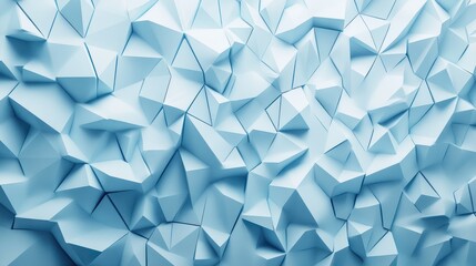 Obraz premium Beautiful futuristic Geometric background for your presentation. Textured intricate 3D wall in light blue and white tones. AI generated.