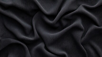 Obraz premium Black fabric texture. generative Ai