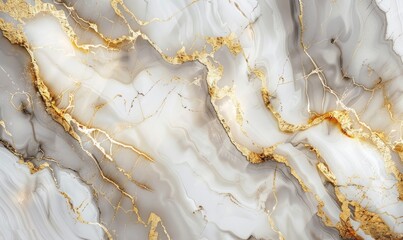 Textured Stone Wall with Natural Earth Tones. Abstract Veined Marble Texture with Gold Accents