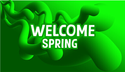 Vector liquid green color and liquid background for spring collection