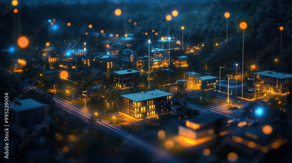 Poster concept of microgrids and islanded systems, which offer localized energy generation, storage, and di