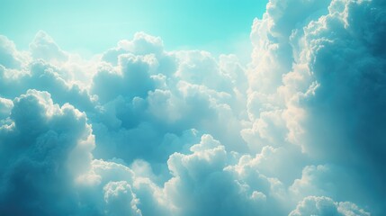Fototapeta premium green blue tint color tone cloud sky cloudscape nature for background