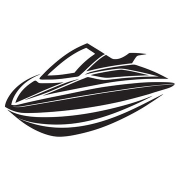 recommend clip art: Jet ski silhouette vector illustration