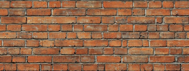 Fototapeta premium Seamless of Vintage red brick masonry building wall, brick fence wall, background for design