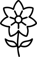 black and white flower