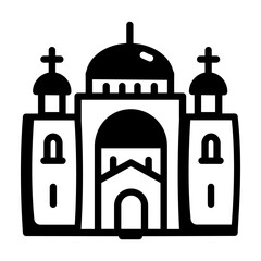 Sava church icon in drawing style 