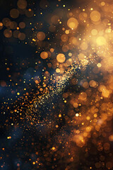 Obraz premium Abstract Golden Particles: Holiday & Christmas Background