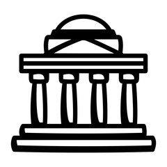 Doodle icon of jefferson memorial architecture 