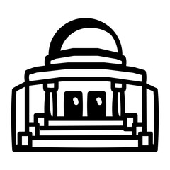 Drawing style icon of adler planetarium