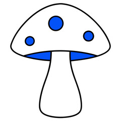 mushroom dot blue normal shape