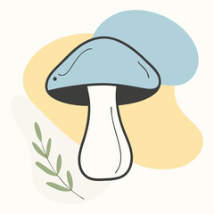 mushroom dot blue normal shape
