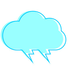 Obraz premium cloud thunder vector icon 