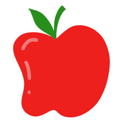 red apple with leaf