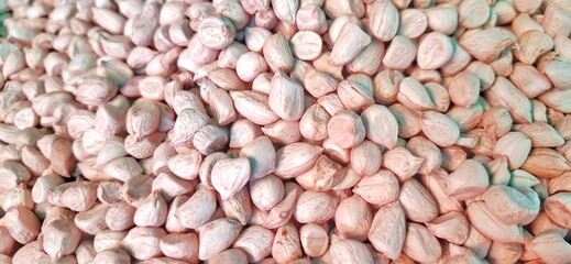 Raw peanuts seed or benih kacang tanah background