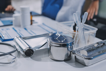 international team of professional doctors having a meeting in conference room at the modern hospital. Healthcare and medical development concept.