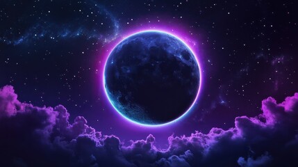 Obraz premium moonson sale copyspace background