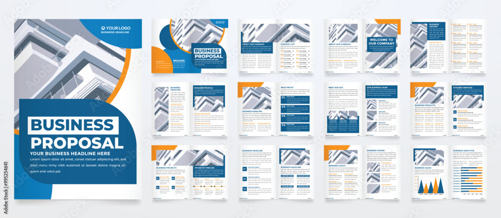 Poster minimalist brochure template with modern concept and minimalist layout use for business profile and 