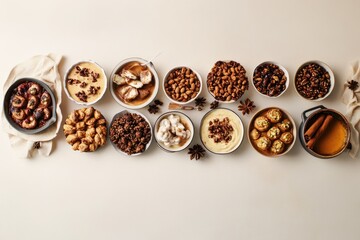 Holiday Dessert Knolling Display - Christmas Themed Assorted Treats for Culinary Inspiration