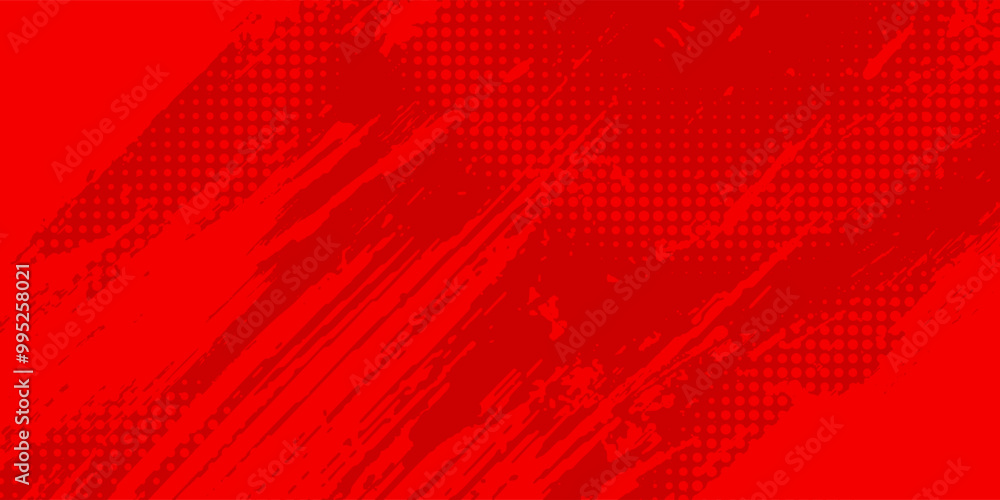 Poster dots halftone white red color pattern gradient grunge texture background. sport style vector illustr