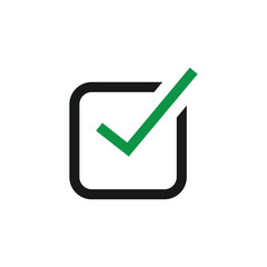 Checkmark icon logo design template isolated illustration