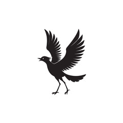Bird black silhouette clip art