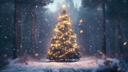 Naklejka premium christmas tree lights