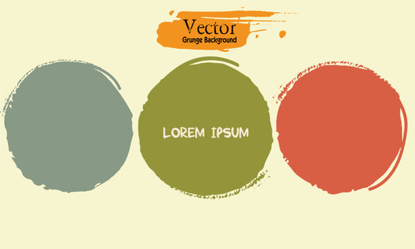 grunge design elements.Beautiful color grunge design elements,  label paper circle brush stroke, Brush strokes vector. grunge circles design elements. text Brush strokes boxes. Paintbrush collection