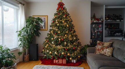 christmas tree with gifts