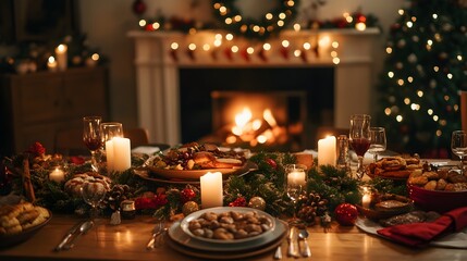 christmas tree with candles