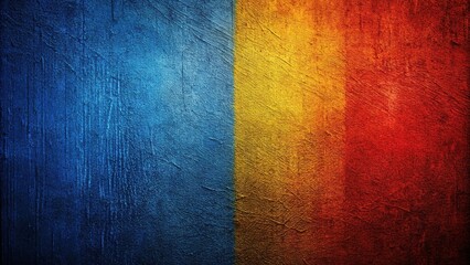 Dark textured background with shades of blue, red, orange, and yellow Extreme Close-Up