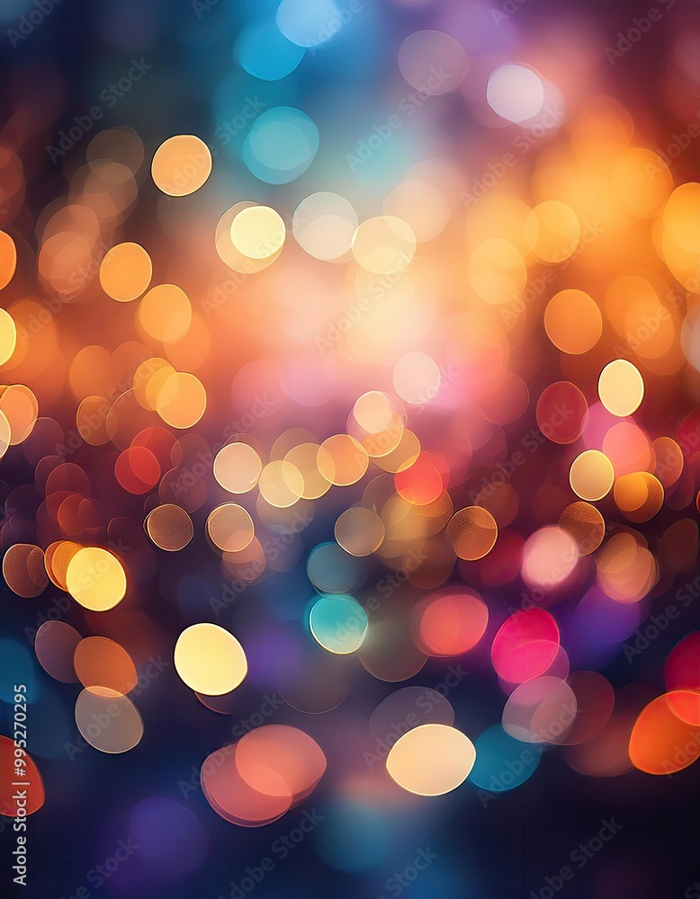 Wall mural Colorful bokeh lights