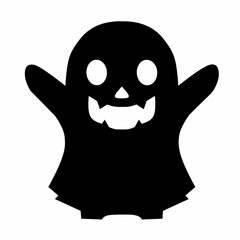 Silhouette ghost. On a white background