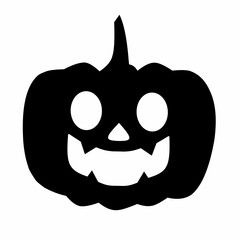 Halloween Pumpkin Silhouette, Scary Spooky Carved Pumpkin