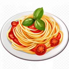 spaghetti png, tomato sauce, Italian cuisine, pasta dish, food clipart, isolated spaghetti, culinary art, delicious meal, transparent background, dinner illustration