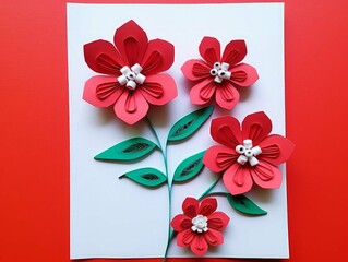 watercolor floral mother day card 