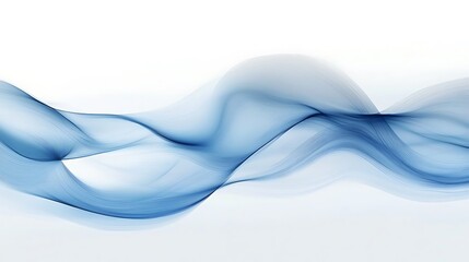 Fototapeta premium Blue waves abstract background design of white surface, illustration patterned design