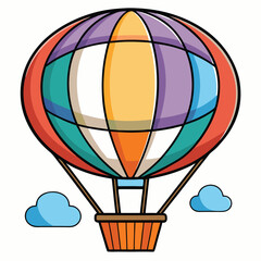 Hot air balloon vector