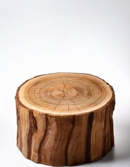 Rustic wooden stump table