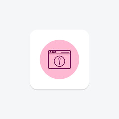 Fototapeta premium Security Webpage Warning pentaglow , vector, pixel perfect, illustrator file